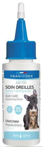 Lotion nettoyante pour les oreilles du chiot et du chaton