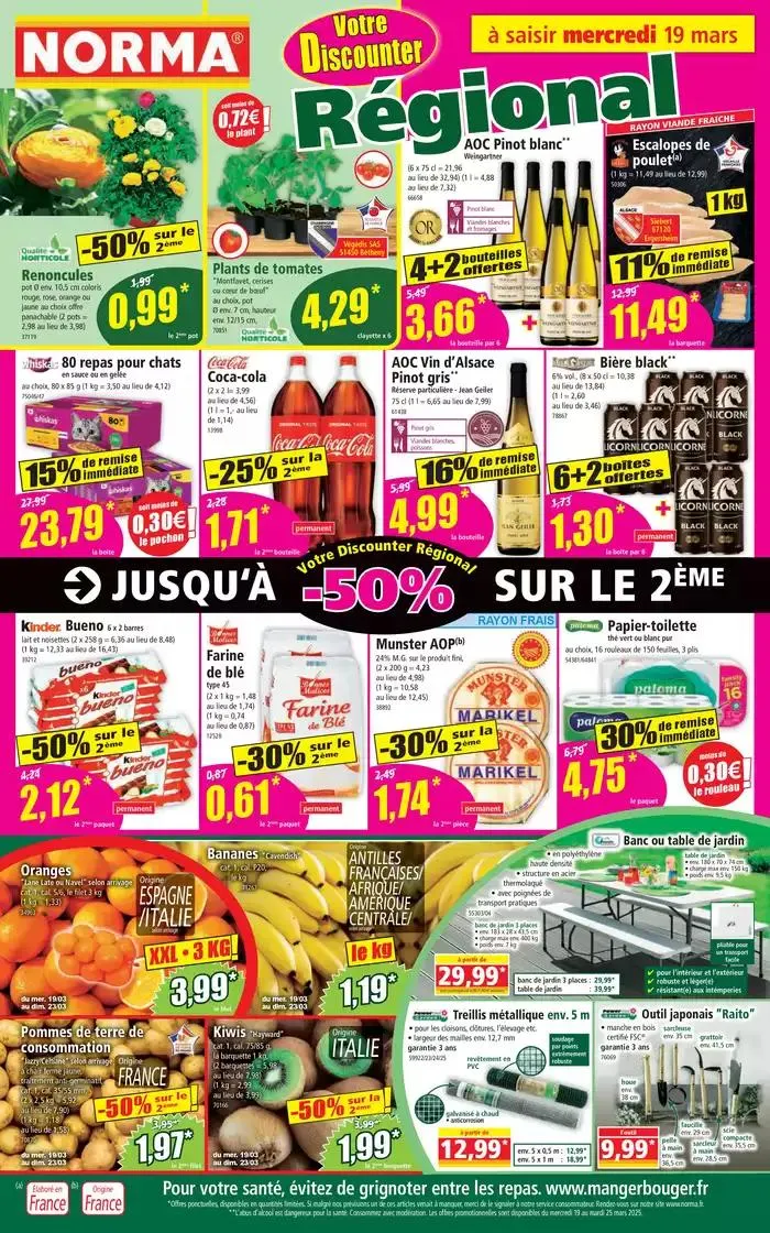 Jusqu'à -50% sur le 2ème du 19 mars au 25 mars 2025 - Catalogue page 1