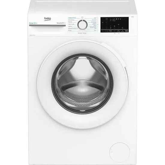 Lave-linge hublot BEKO BM0WT49211 - 9 kg - Induction - L60cm - 1200 trs/min - Classe A - Blanc