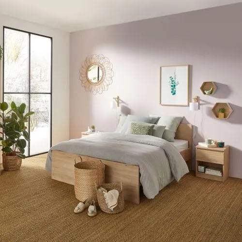 Lit 140x190 cm BEST imitation chêne HL