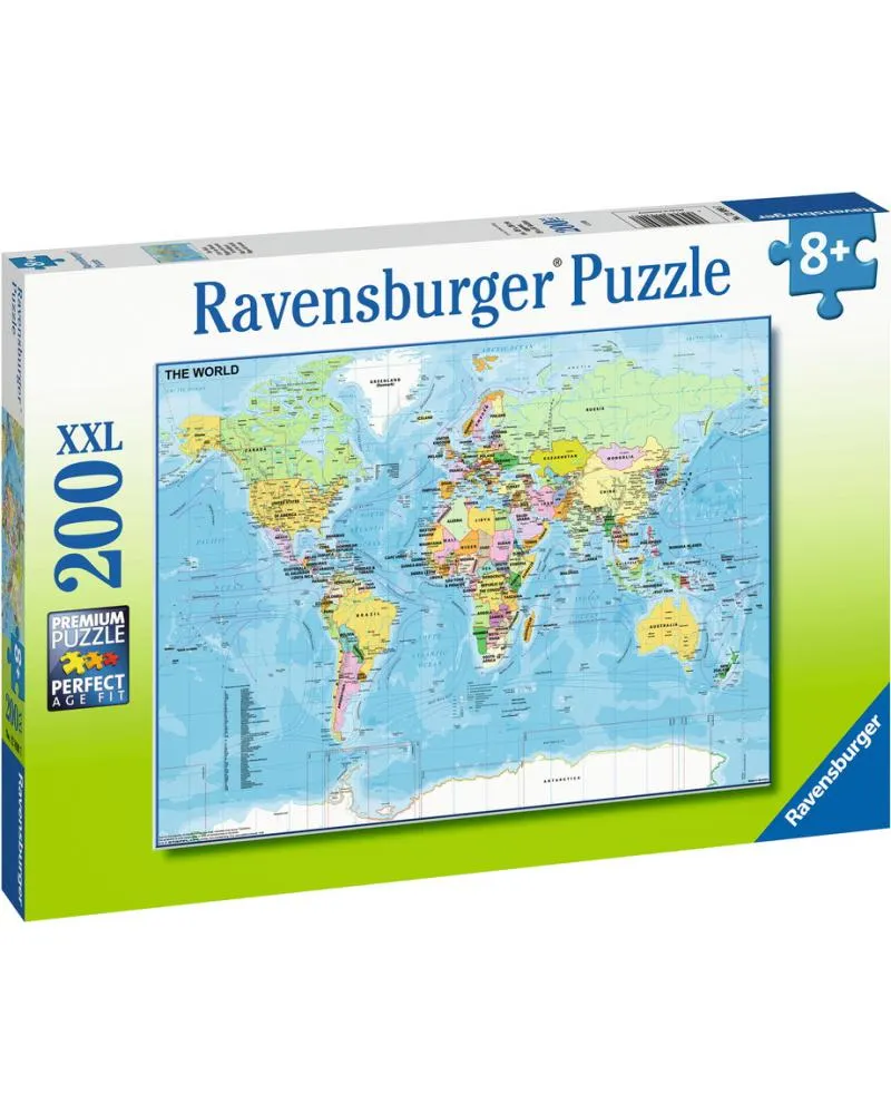 PUZZLE 200 PIECES XXL - CARTE DU MONDE