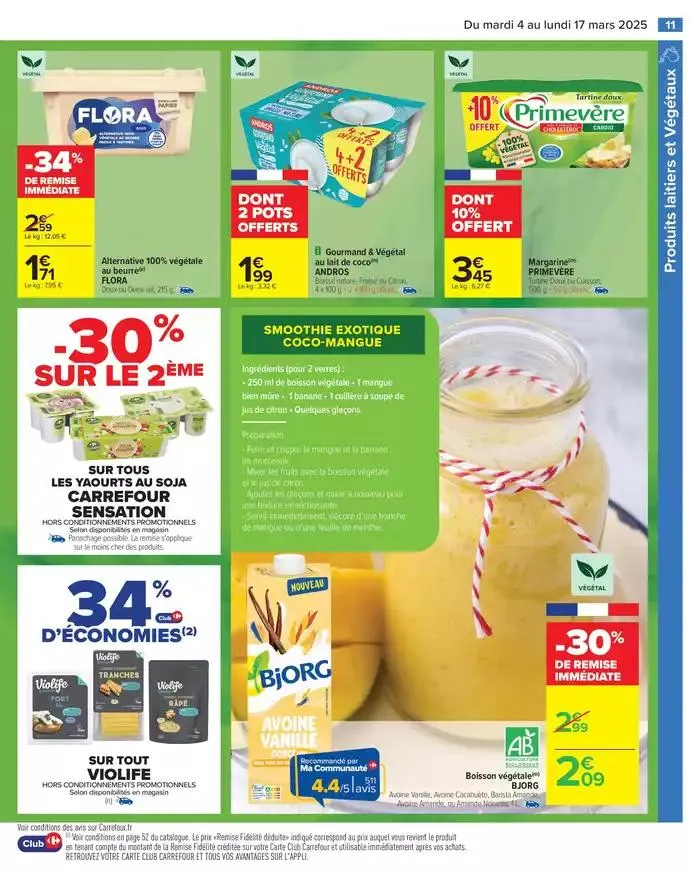 PRODUITS LAITIERS & VÉGÉTAUX du 4 mars au 17 mars 2025 - Catalogue page 13