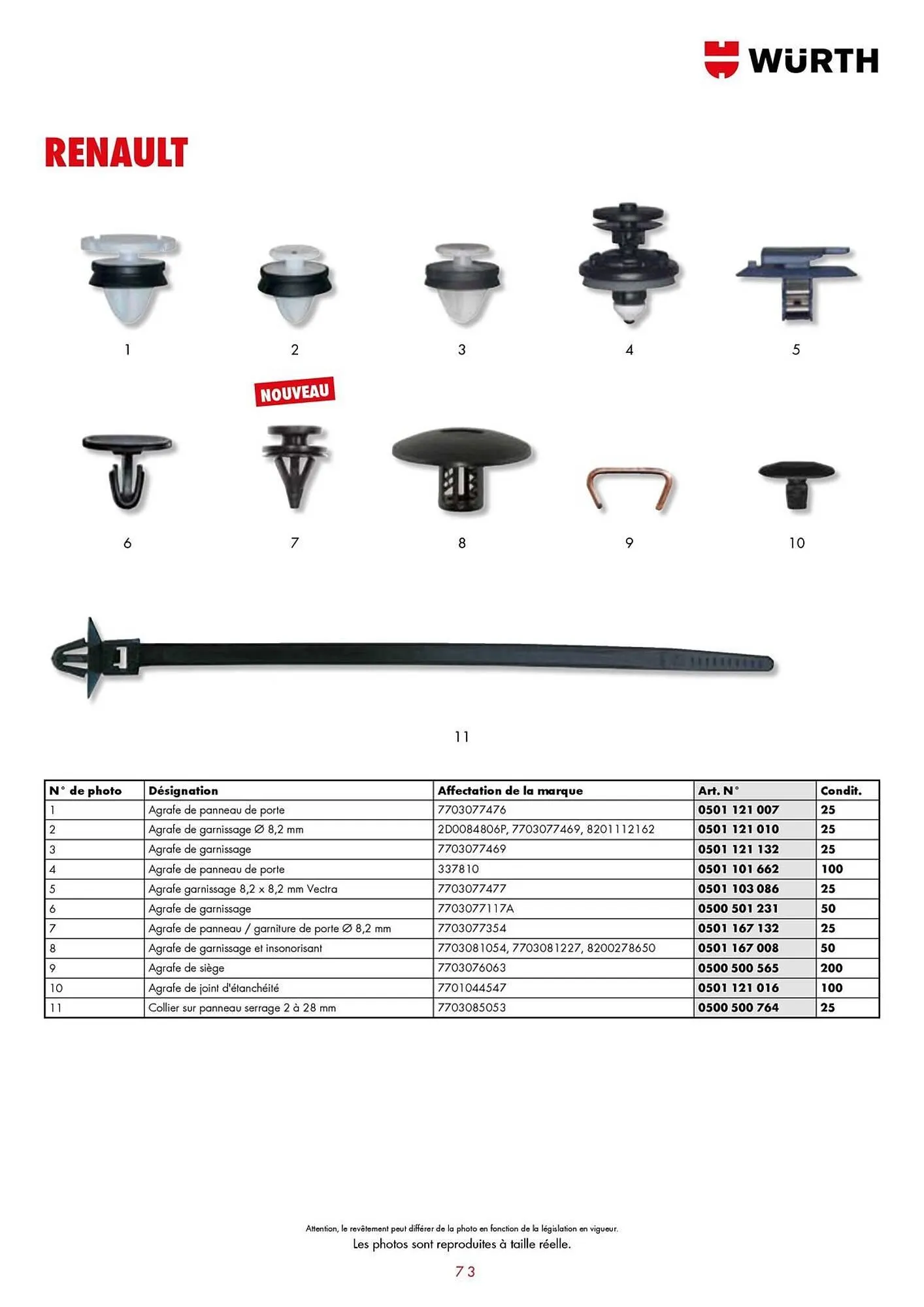 Catalogue Würth du 21 janvier au 31 décembre 2025 - Catalogue page 73