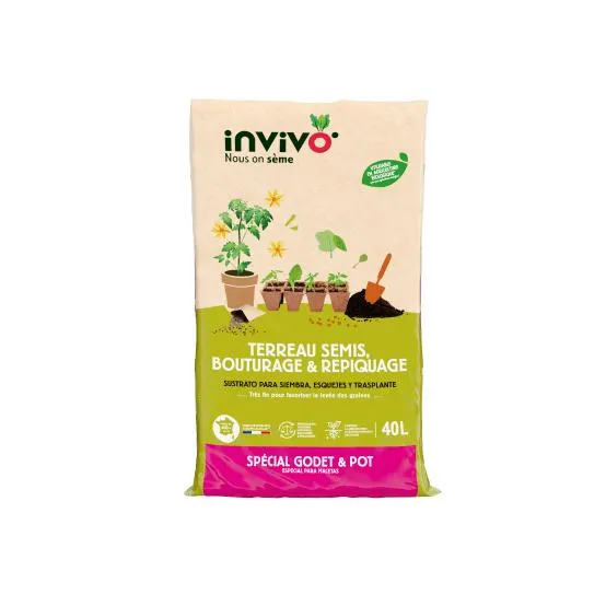 Terreau semis bouturage 40L - INVIVO Nous on sème