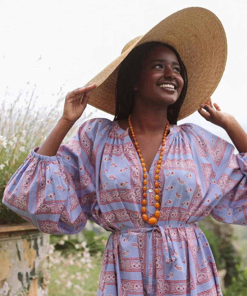 Robe en coton Rosalia imprimé Bandana