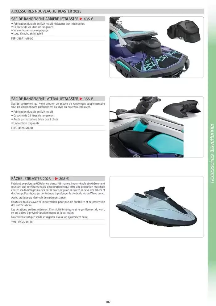 Catalogue Yamaha Marine - Accessoires Marine 2025 du 1 mars au 31 mars 2025 - Catalogue page 107