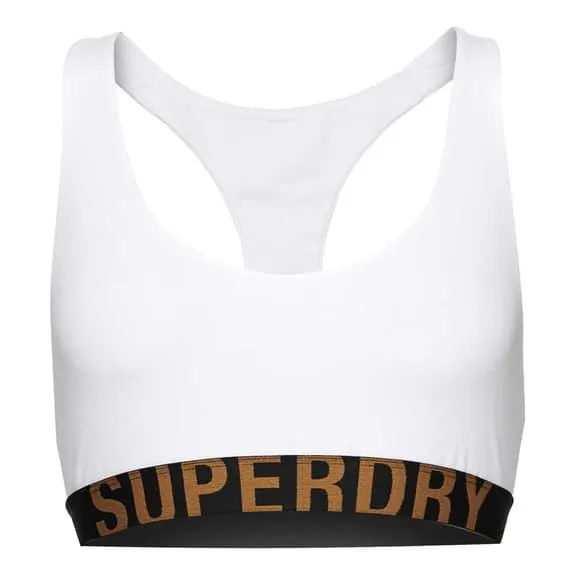 Soutien-gorge Superdry Large Logo blanc noir femme