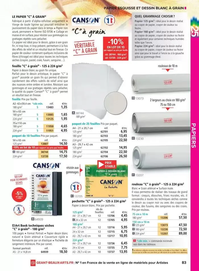 Catalogue Le Géant des Beaux-Arts du 6 janvier au 31 décembre 2025 - Catalogue page 182