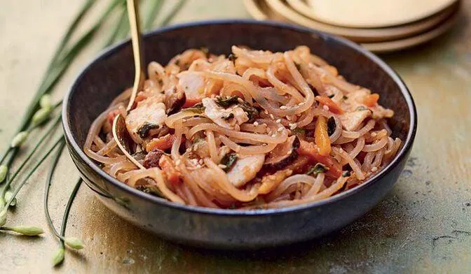 Japchae au poulet