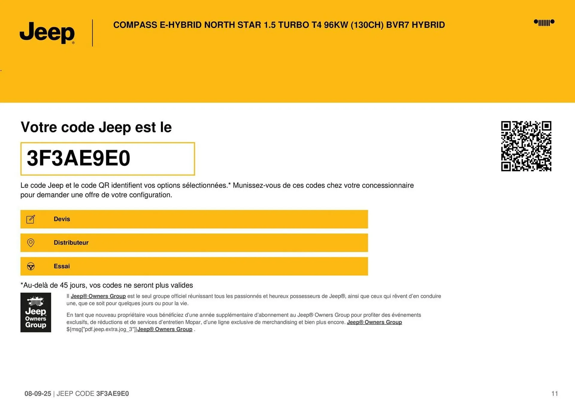 Catalogue Jeep du 9 septembre au 9 septembre 2026 - Catalogue page 11