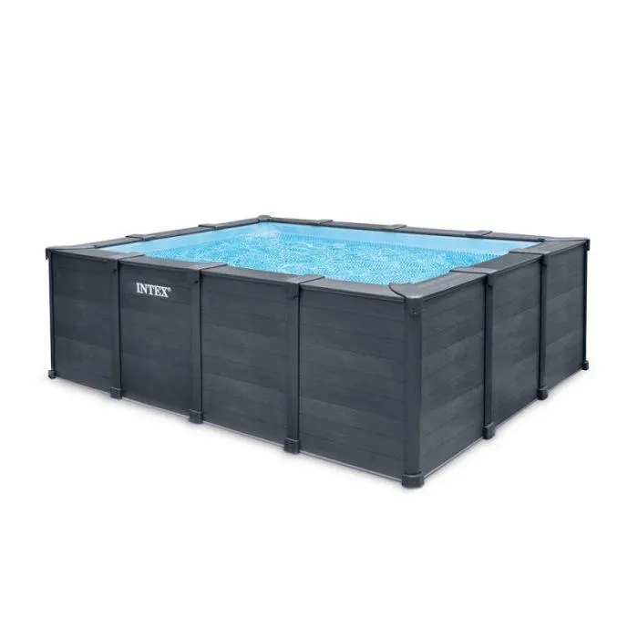 Piscine Graphite rectangulaire 4x3x1,24