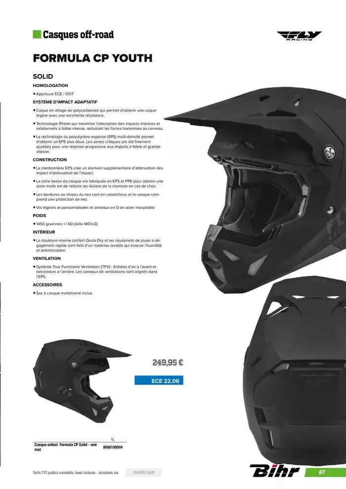 FLY RACING 2025 du 20 novembre au 31 août 2025 - Catalogue page 89