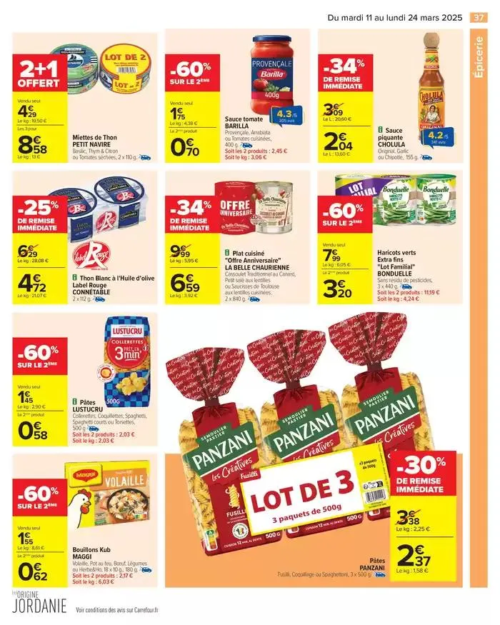 LES JOURS MEILLEURS AVEC LES PRODUITS CARREFOUR du 11 mars au 24 mars 2025 - Catalogue page 39