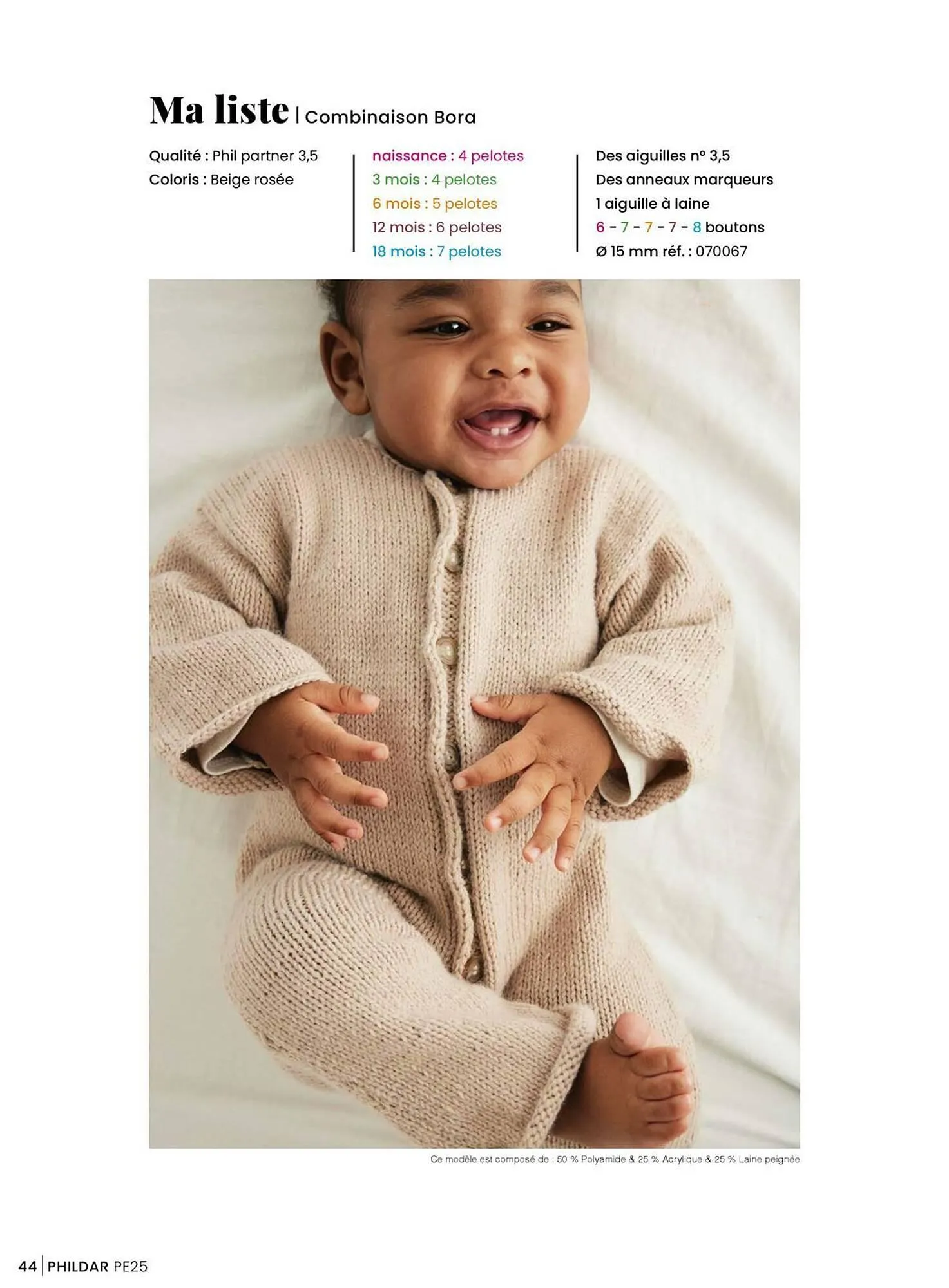 Catalogue Phildar du 15 janvier au 31 août 2025 - Catalogue page 44