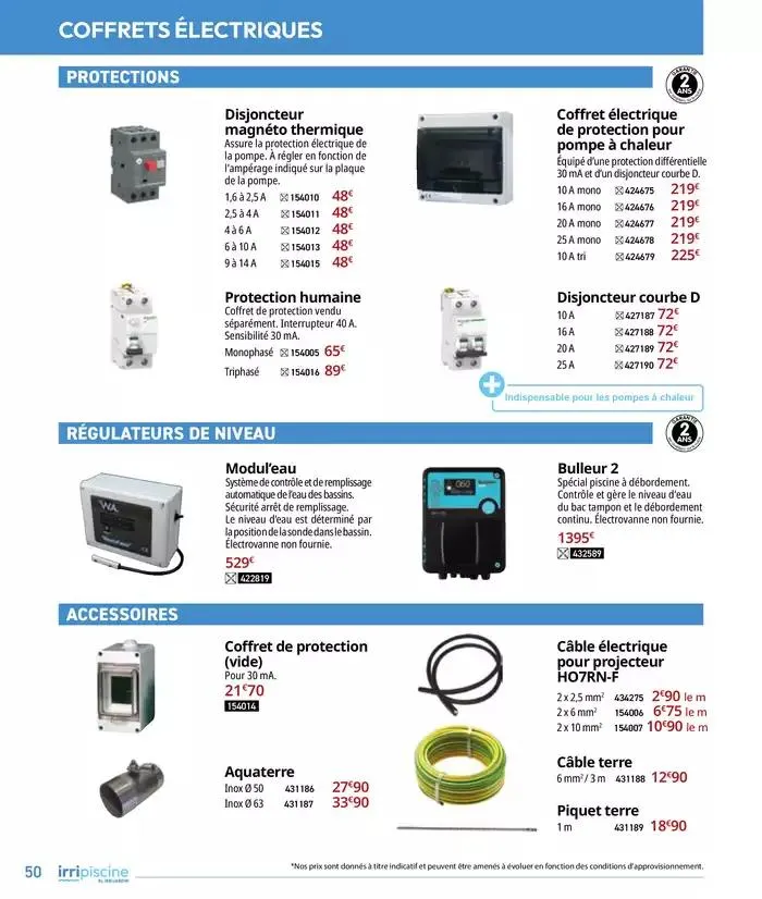 Les plaisir de l'eau Piscine,Spa,Arrosage du 10 mars au 31 décembre 2025 - Catalogue page 50