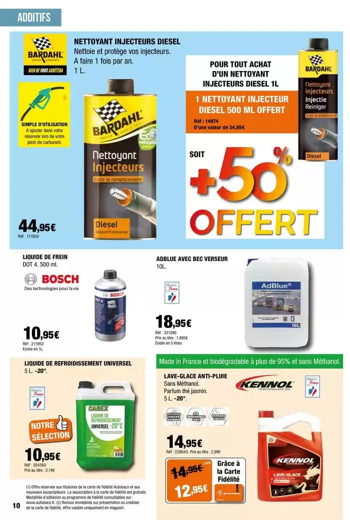 OFFERT POUR TOUTE PRESTATION DANS NOS ATELIERS du 1 octobre au 30 octobre 2024 - Catalogue page 10