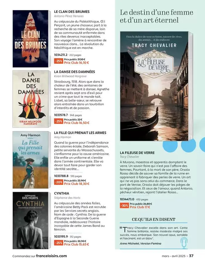 Mars - Avril 2025 du 4 mars au 30 avril 2025 - Catalogue page 37