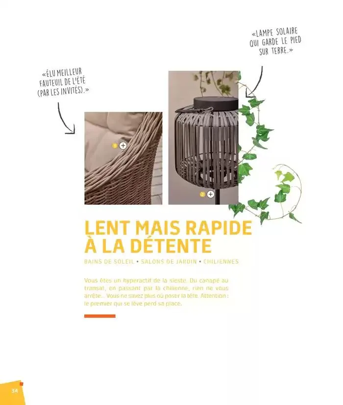 BARBEUC, SIESTE, PÉTANQUE PLACE À LA DÉTENTE du 27 février au 23 juin 2025 - Catalogue page 34