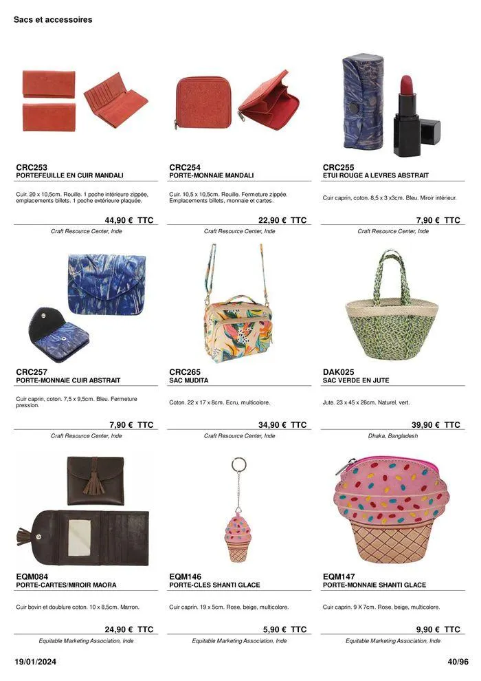 ARTISANAT . DéCORATION . MODE . JOUETS du 9 février au 31 août 2024 - Catalogue page 42