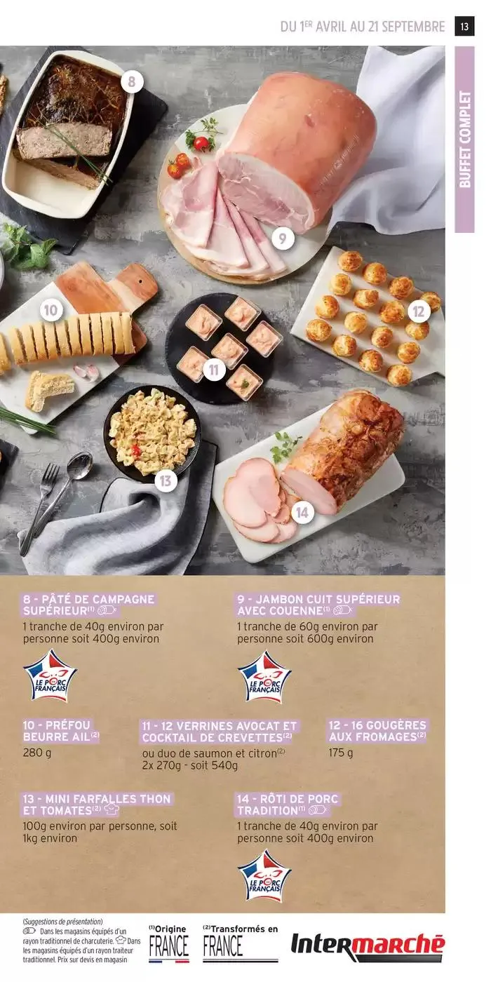 CATALOGUE TRAITEUR PRINTEMPS ETE du 1 avril au 21 septembre 2025 - Catalogue page 13