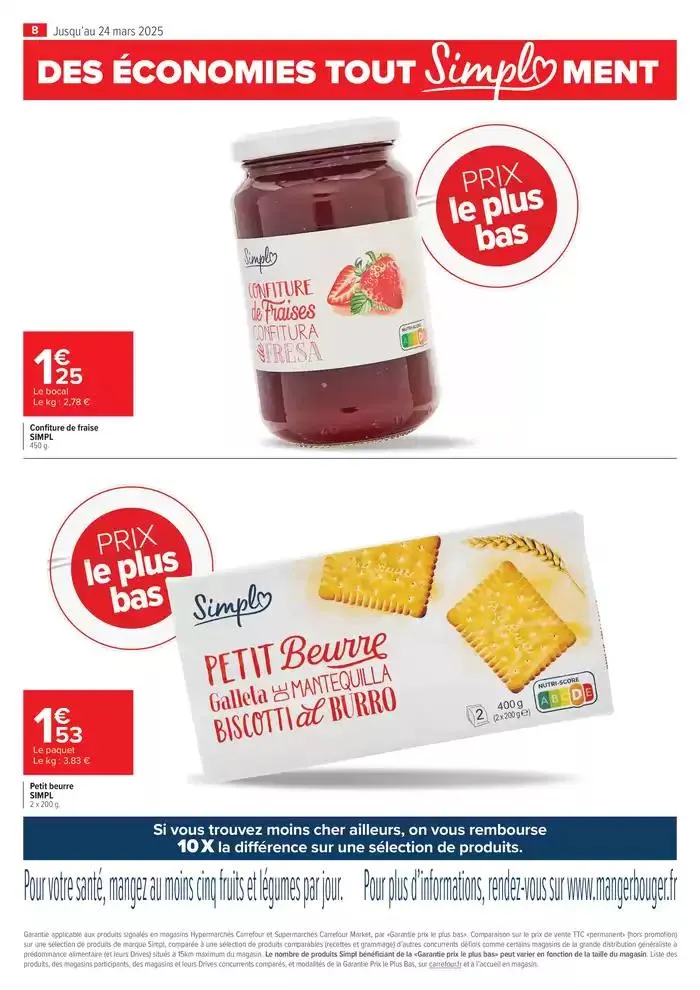 FEUILLET DIGITAL SIMPL' CARREFOUR MARKET du 28 février au 24 mars 2025 - Catalogue page 8