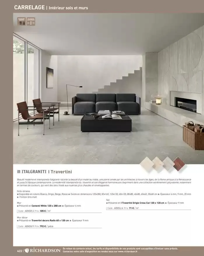 SALLE DE DE BAINS ET CARRELAGE 2025 du 11 avril au 31 décembre 2025 - Catalogue page 424