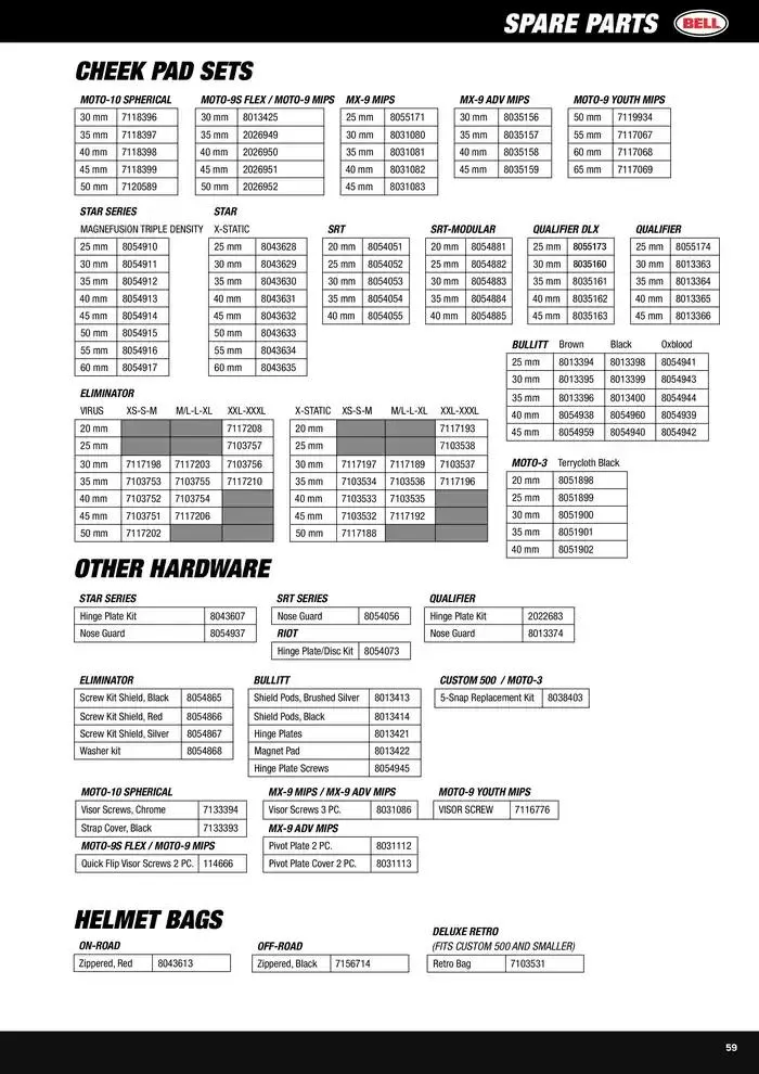 BELL Spring 2025 du 27 mars au 31 décembre 2025 - Catalogue page 59