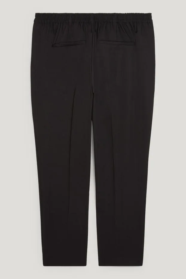 Plátěné kalhoty - high waist - slim fit