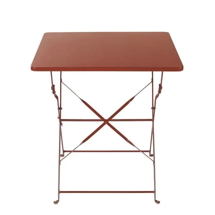Mesa profesional de exterior de metal terracota L.70