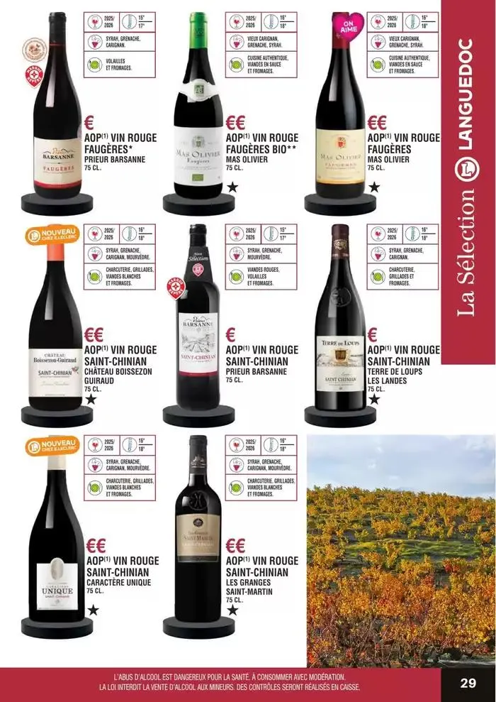 GUIDE DES VINS 2025 2026 du 27 février au 31 janvier 2027 - Catalogue page 29