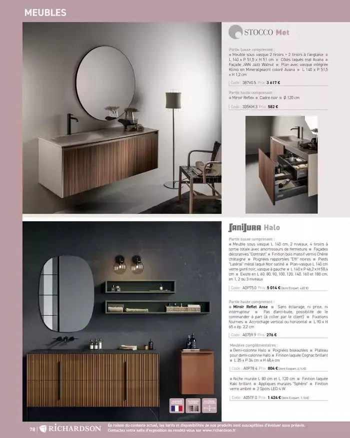 SALLE DE DE BAINS ET CARRELAGE 2025 du 11 avril au 31 décembre 2025 - Catalogue page 80