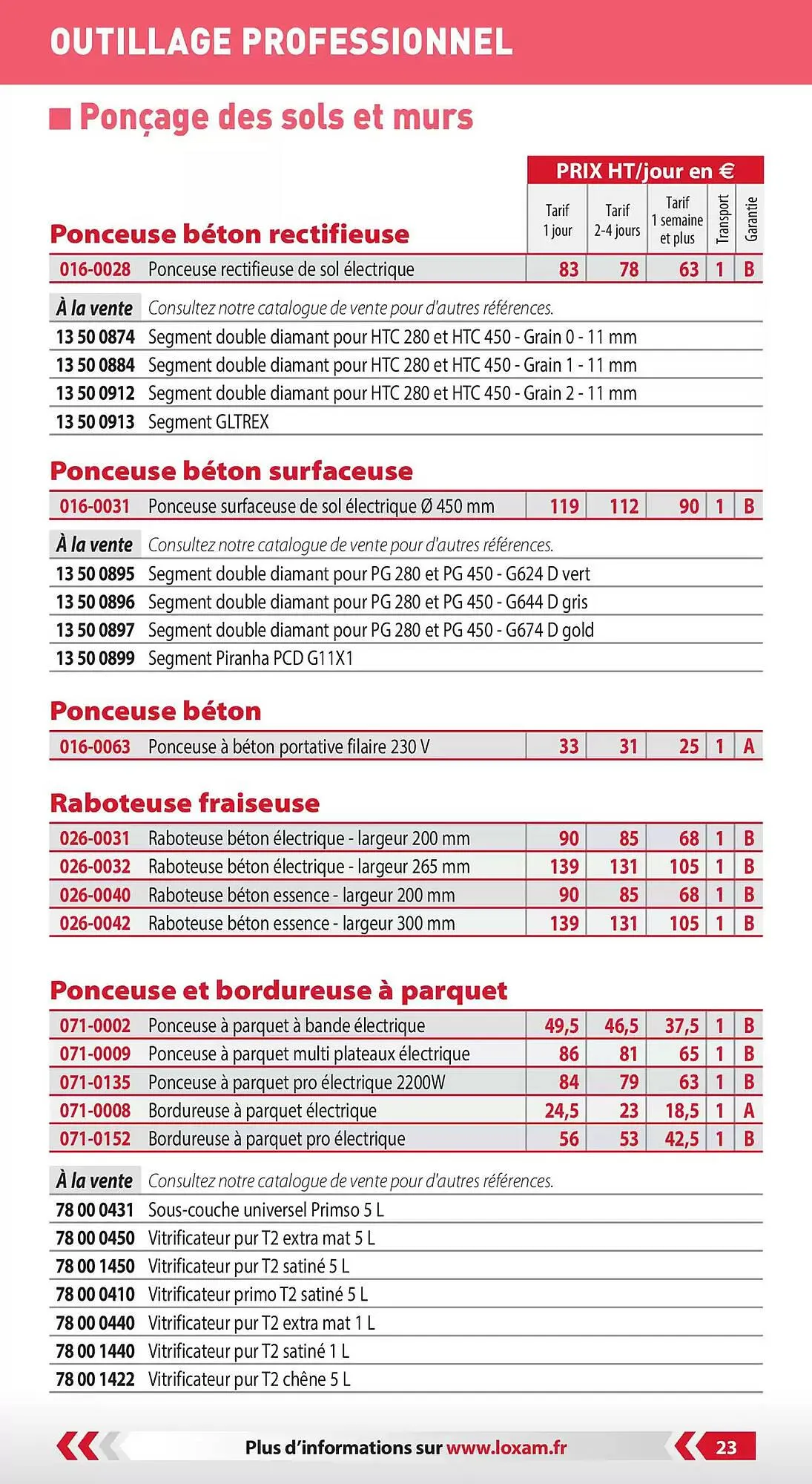 Catalogue Loxam du 3 janvier au 31 décembre 2025 - Catalogue page 25