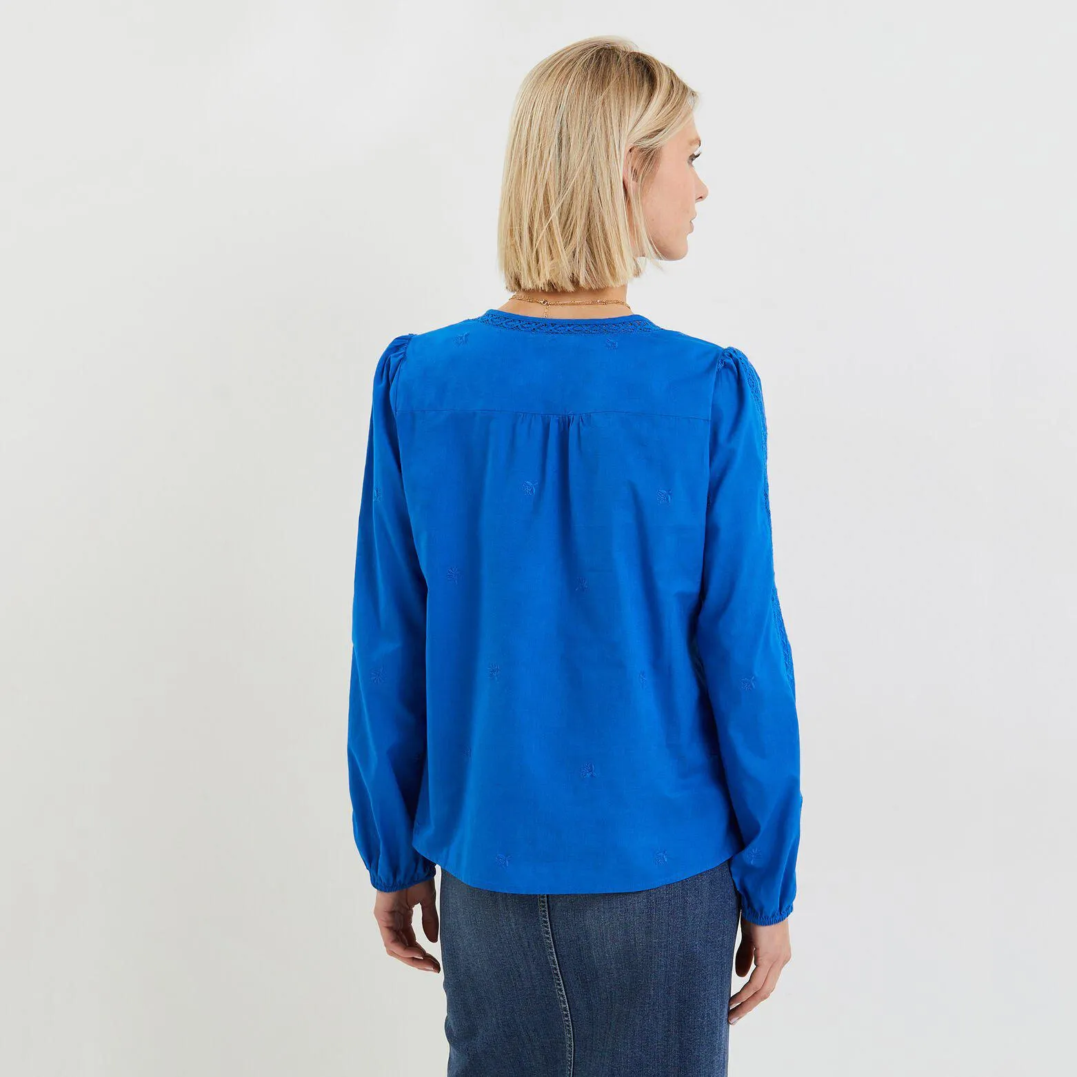 Chemise détails broderie femme