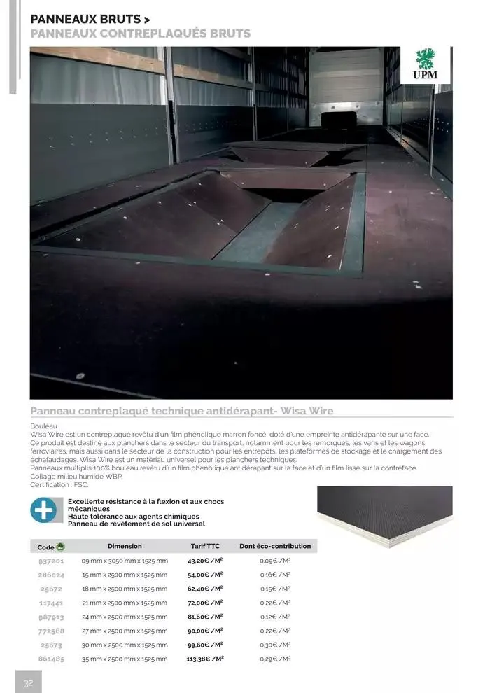 BOIS PANNEAUX 2025 2026 du 30 avril au 31 décembre 2026 - Catalogue page 32