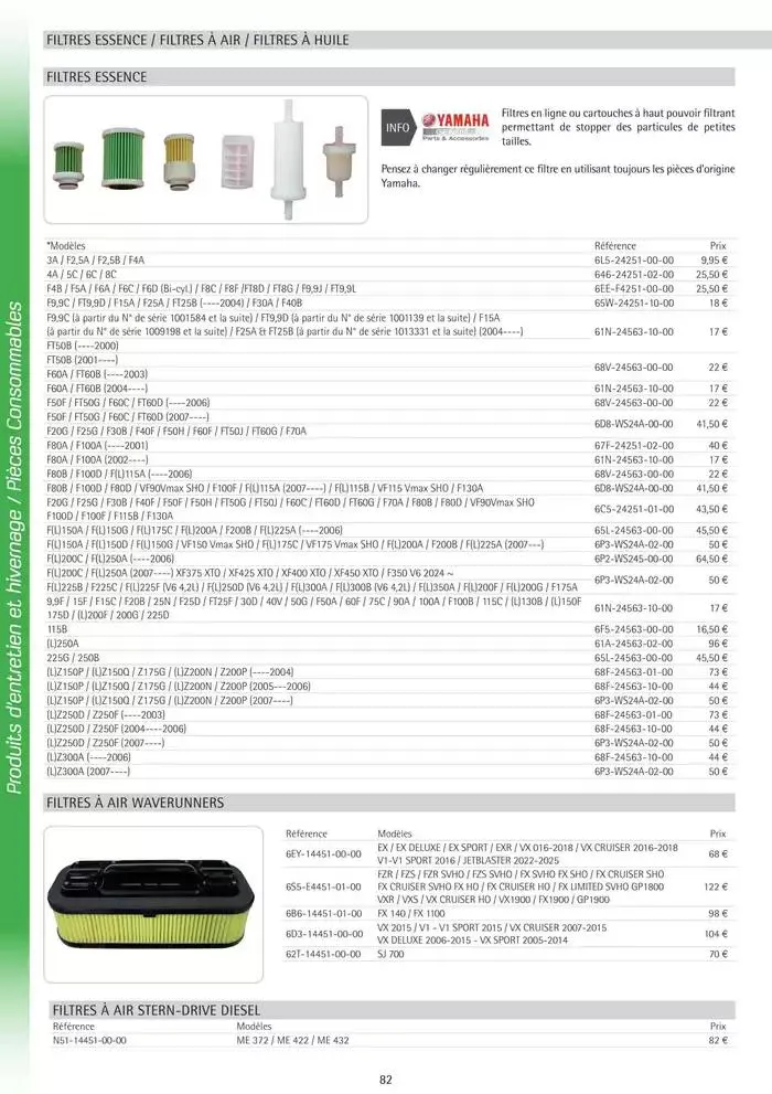 Catalogue Yamaha Marine - Accessoires Marine 2025 du 1 mars au 31 mars 2025 - Catalogue page 82
