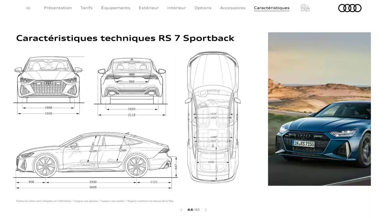 Audi RS 6 performance / RS 7 performance du 7 janvier au 31 janvier 2026 - Catalogue page 44