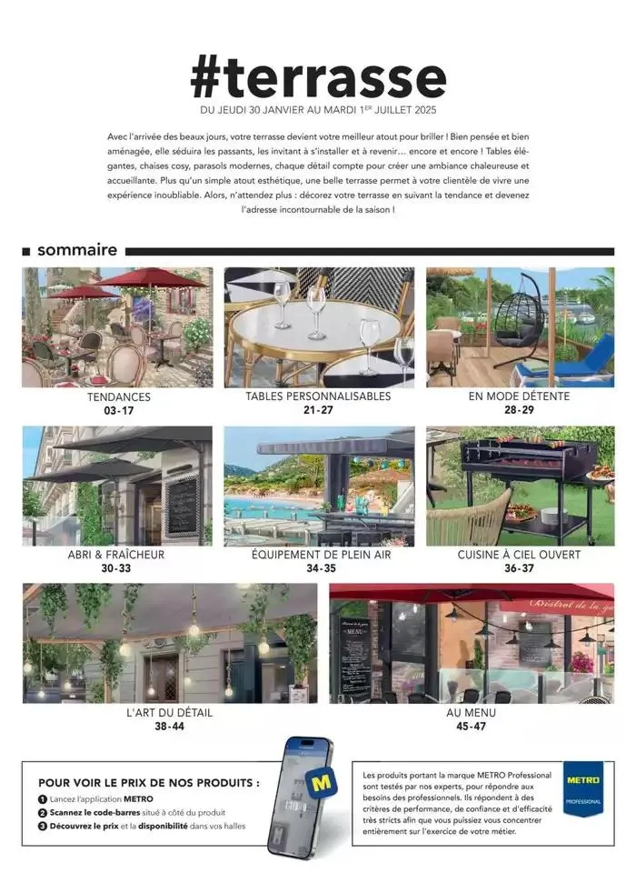 Metro #Terrasse édition 2025 du 30 janvier au 1 juillet 2025 - Catalogue page 2