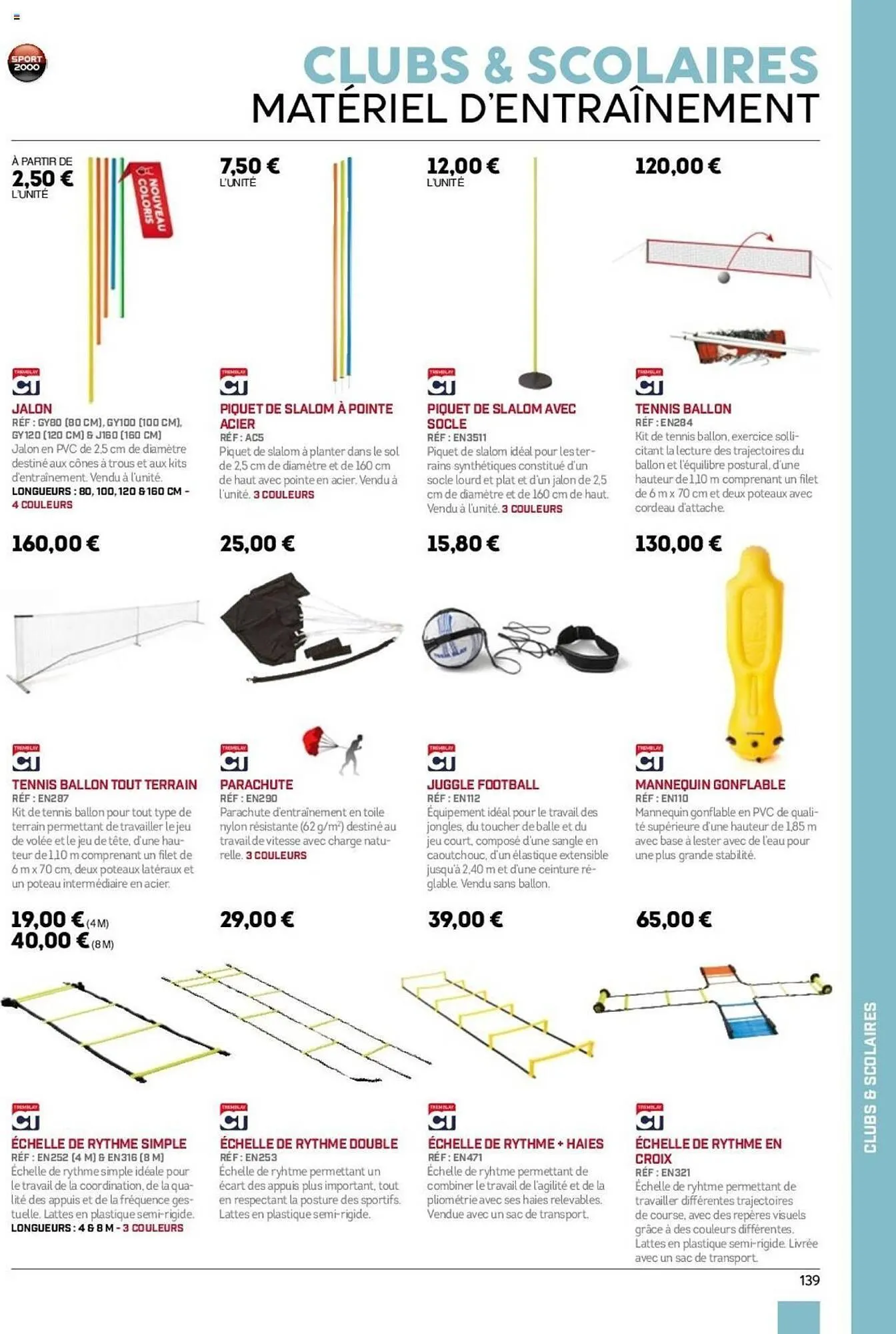 Catalogue Sport 2000 du 28 mai au 31 décembre 2025 - Catalogue page 139