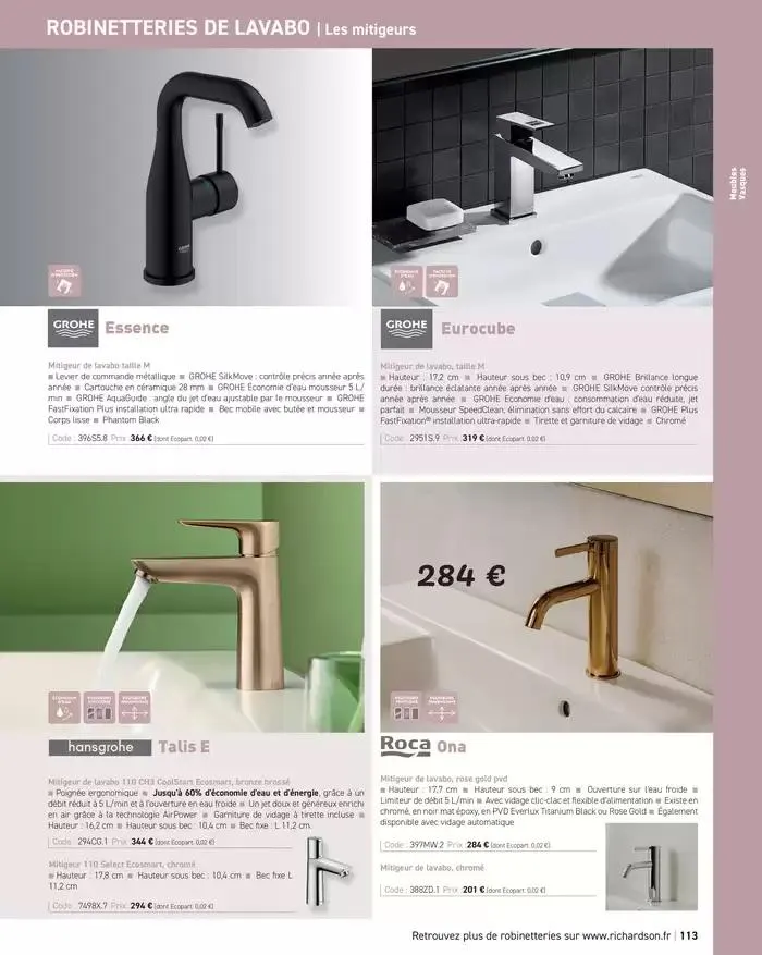 SALLE DE DE BAINS ET CARRELAGE 2025 du 11 avril au 31 décembre 2025 - Catalogue page 115