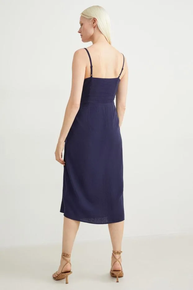 Wrap dress - linen blend