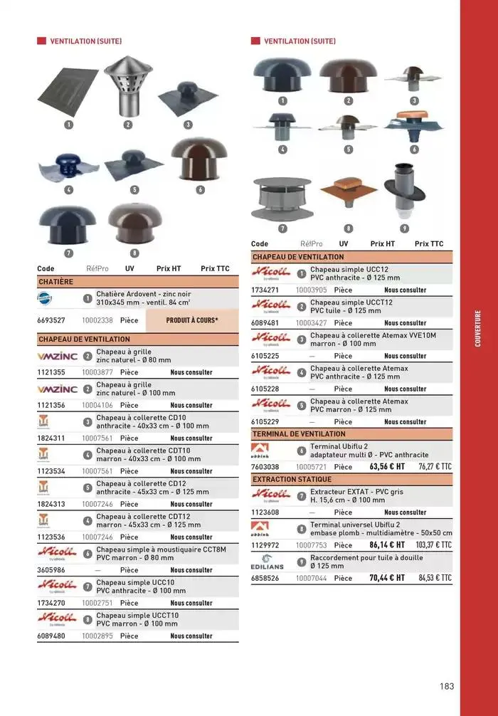 Matériaux 2025 du 1 janvier au 31 décembre 2025 - Catalogue page 183