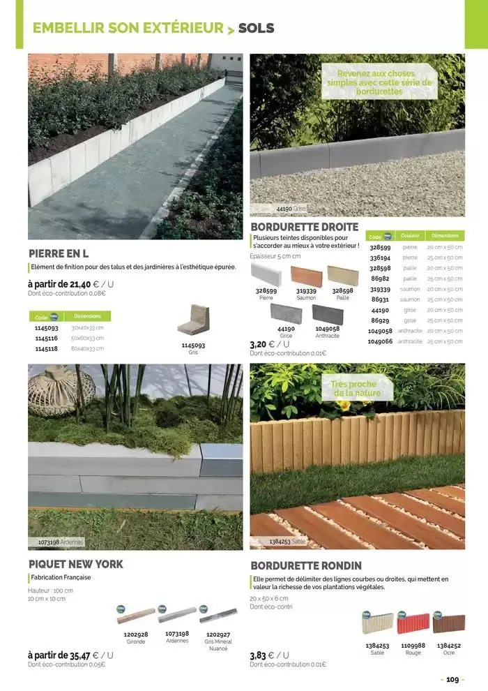 Aménagements Extérieurs 2025 du 30 avril au 31 décembre 2025 - Catalogue page 109