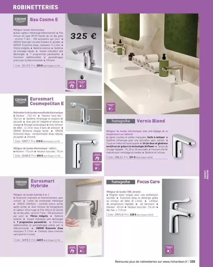 SALLE DE DE BAINS ET CARRELAGE 2025 du 11 avril au 31 décembre 2025 - Catalogue page 337