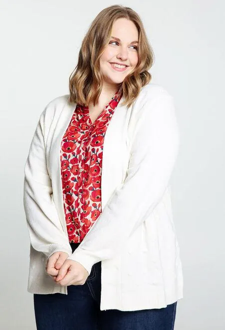 Gilet mi-long avec plumetis