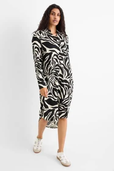 Shirt dress - patterned