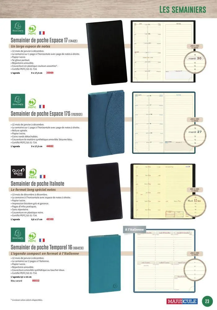 Les Agendas et Calendriers 2025 du 23 mai au 31 décembre 2025 - Catalogue page 23