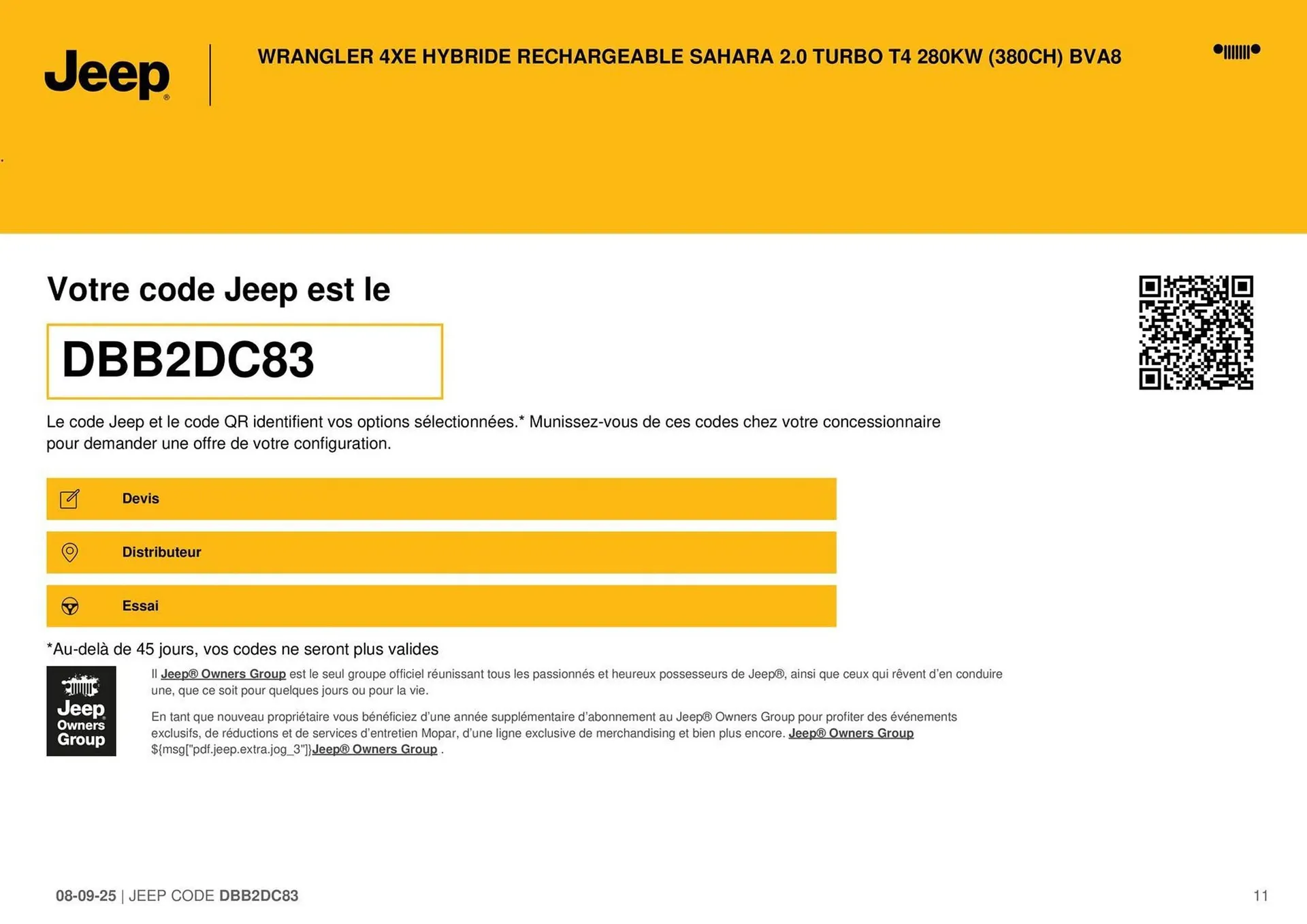 Catalogue Jeep du 10 septembre au 10 septembre 2026 - Catalogue page 11