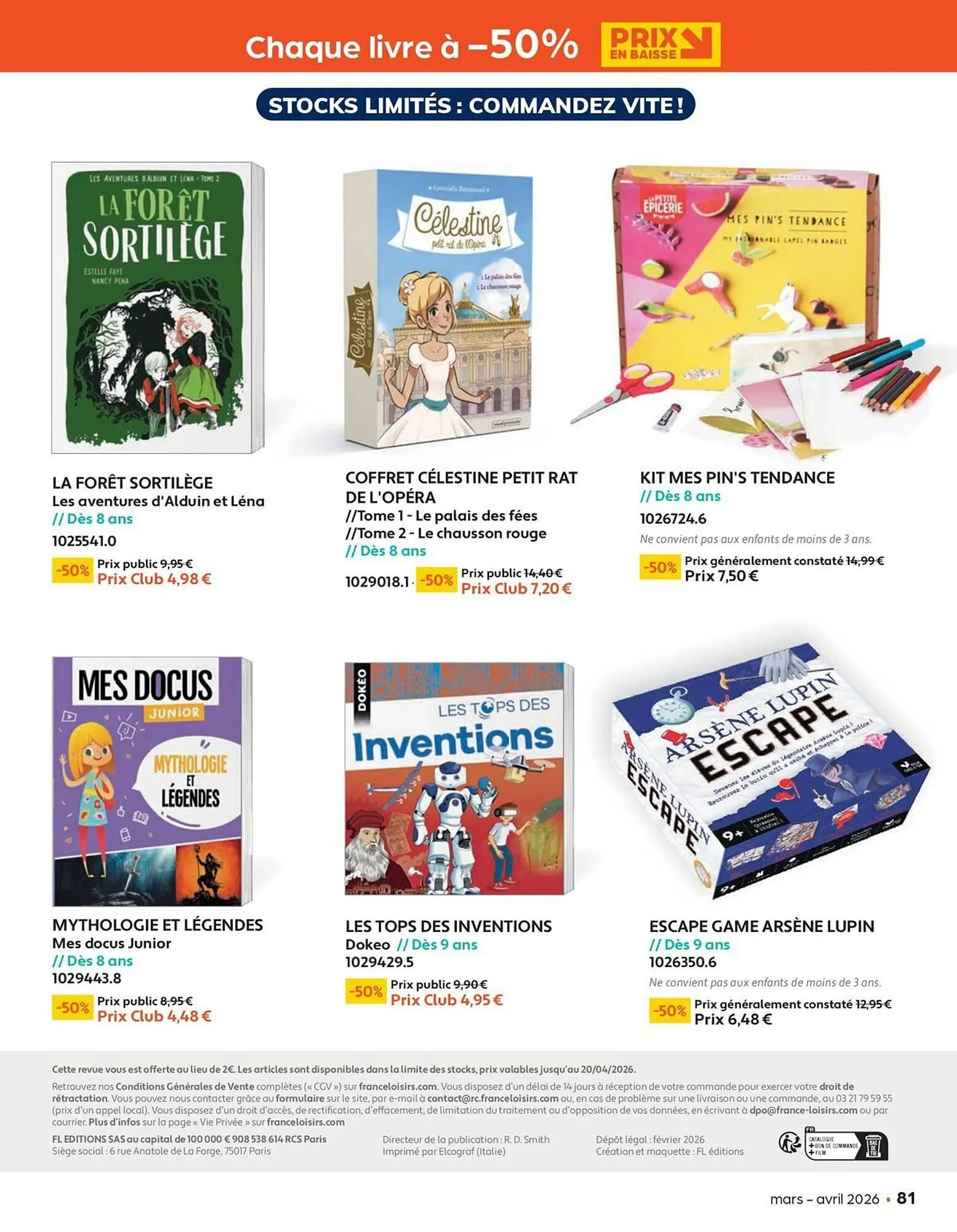 Catalogue France Loisirs du 2 mars au 30 avril 2026 - Catalogue page 81