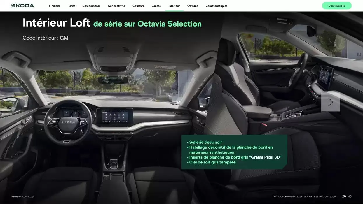 Octavia Berline Selection 1.5 TSI 116ch Hybrid DSG7 du 9 janvier au 9 janvier 2026 - Catalogue page 20