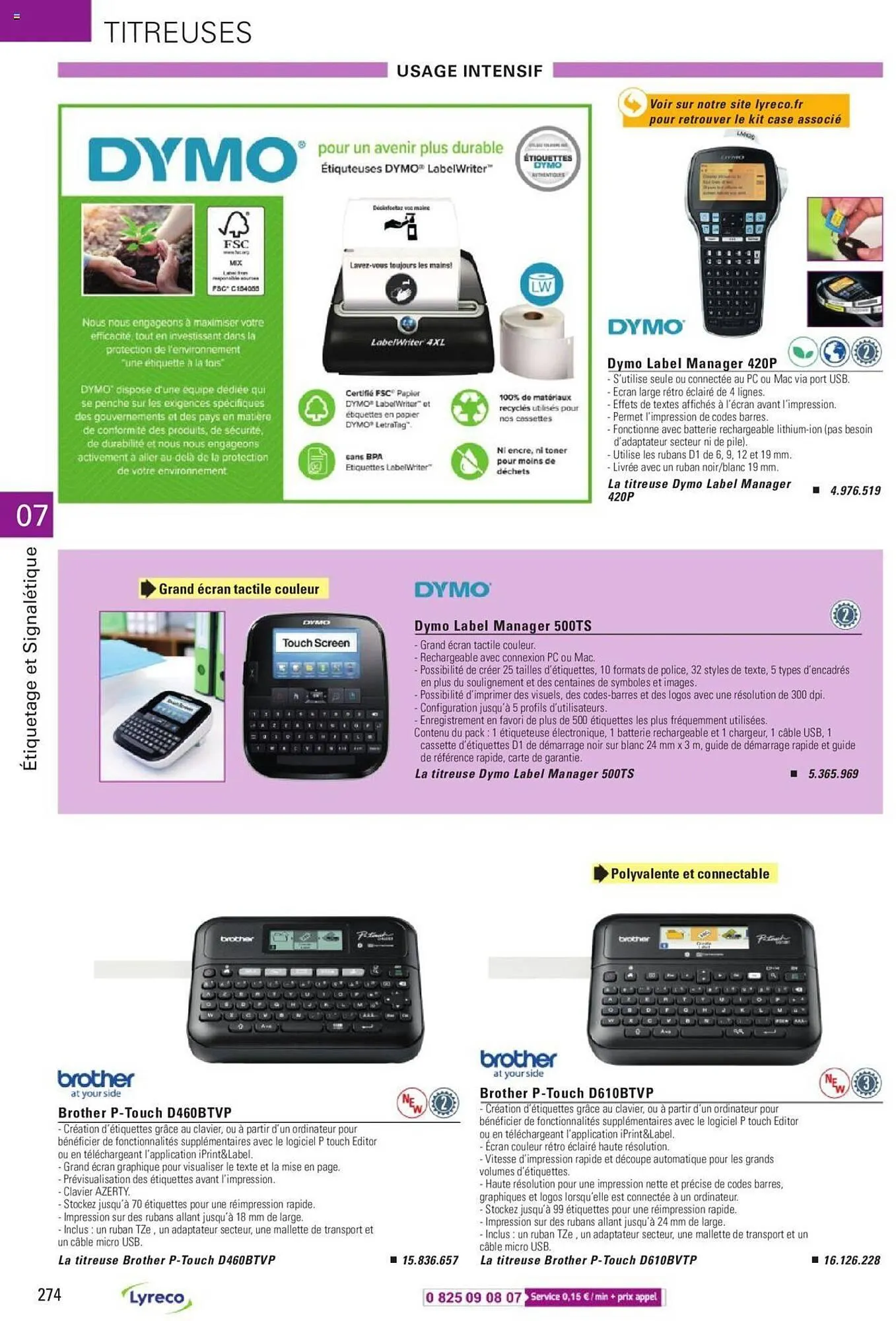 Catalogue Lyreco du 15 mai au 31 décembre 2023 - Catalogue page 274